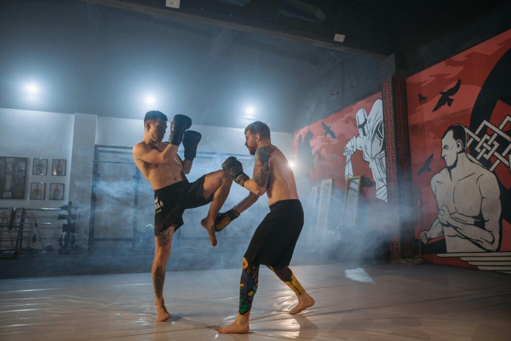 MMA mix martial arts athletes training